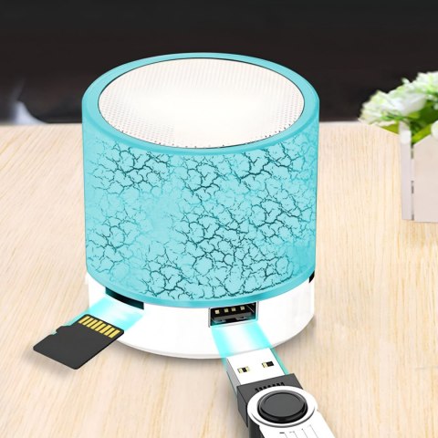 Mini głośnik bezprzewodowy Bluetooth z podświetleniem LED - niebieski