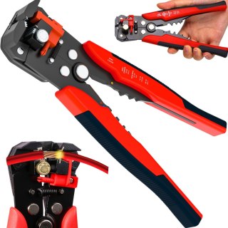 Ściągacz izolacji kabli przewodów szczypce zaciskarka 3w1
