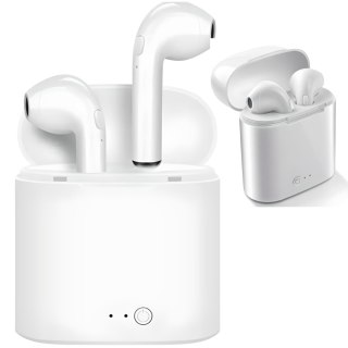 Słuchawki bezprzewodowe z funkcją powerbanku BT i7s - białe