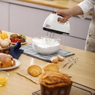 Mikser robot kuchenny ręczny 7 prędkości 4 końcówki 260 W