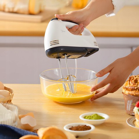 Mikser robot kuchenny ręczny z misą 7 prędkości 4 końcówki 450 W