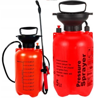 Opryskiwacz ogrodowy ręczny ciśnieniowy 5 l - czerwony