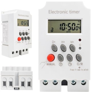 Programator włącznik czasowy timer na szynę 30 programów LCD