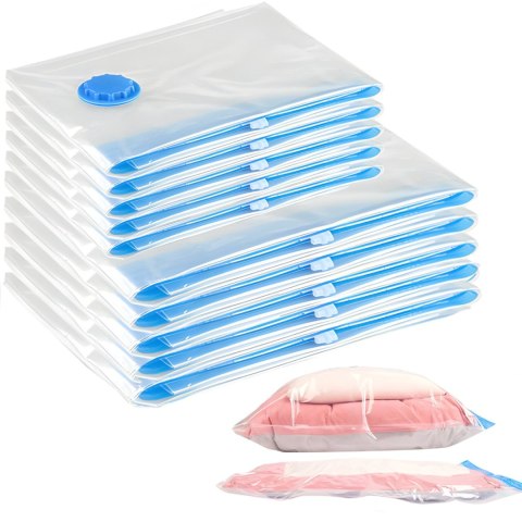Worki próżniowe na ubrania 2 rozmiary - zestaw 10 szt.