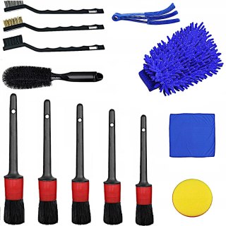 Zestaw akcesoriów detalingowych do czyszczenia samochodu - 15 el.