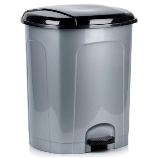 Kosz Pojemnik na Śmieci Odpady Pojemny z Pedałem Plastikowy Szary ORION 50l