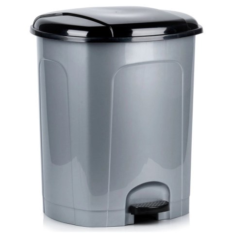 Kosz Pojemnik na Śmieci Odpady Pojemny z Pedałem Plastikowy Szary ORION 50l