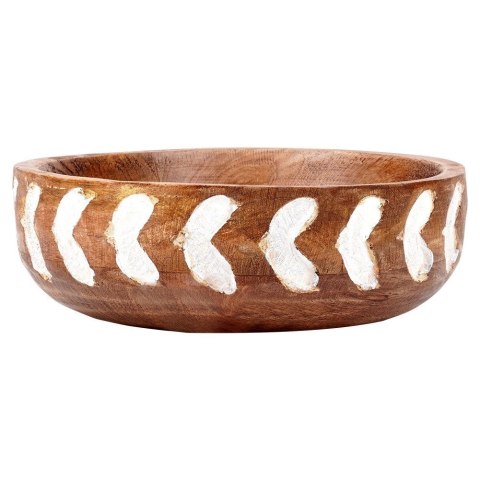 Miska Drewniana do Serwowania Podawania Owoców Ozdobna VILDE 20 cm, 850 ml