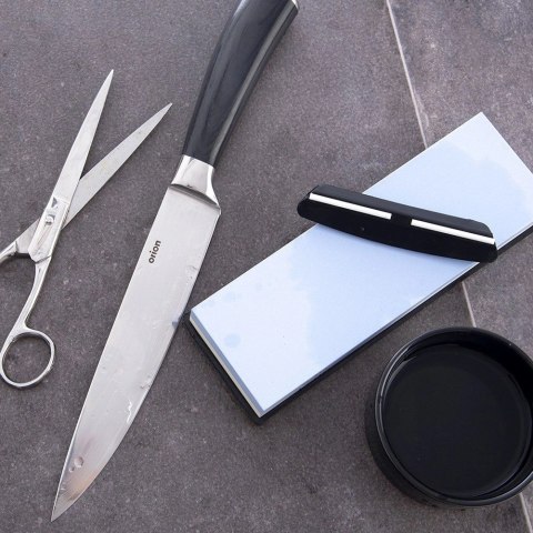 Ostrzałka do Szlifowania Ostrzenia Noży Kamienna Dwustronna ORION 18,5x6 cm