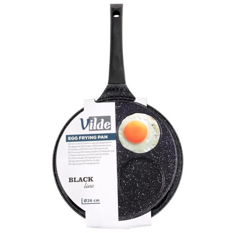 Patelnia Granitowa do Jajek Placków Gaz Indukcja 4 Otwory ORION 26 cm