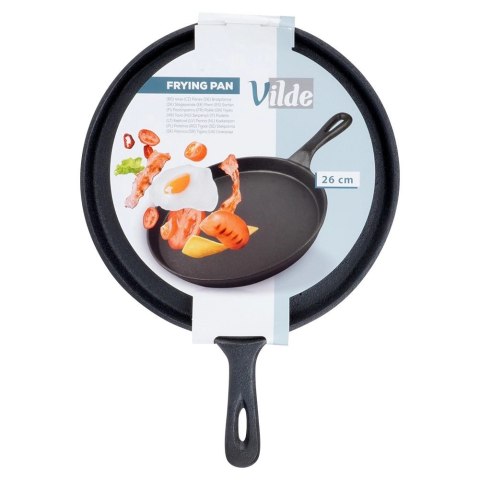 Patelnia do Naleśników Placków Pizzy Tortilli Żeliwna Solidna ORION 26 cm