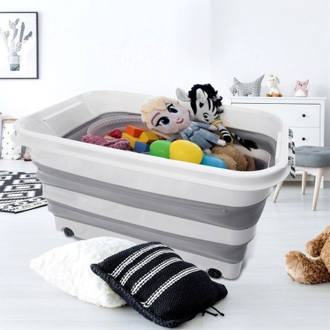 Pojemnik do Przechowywania na Kółkach Składany Klips Pokrywka ORION 30 l