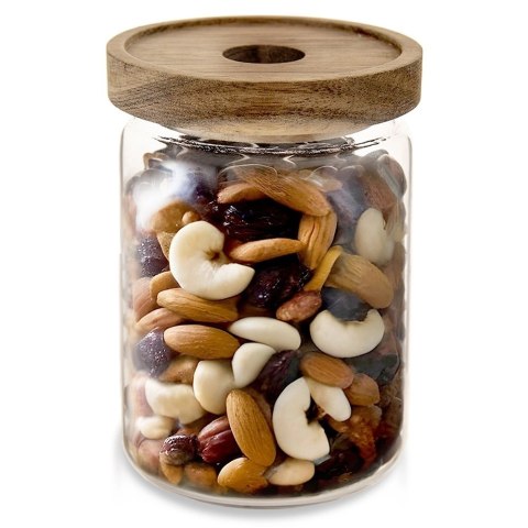 Pojemnik na Orzechy Płatki Makaron Szklany z Pokrywką Uszczelką ORION 970ml