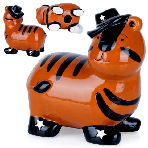 Skarbonka Ceramiczna Tygrys na Prezent dla Dzieci Dorosłych VILDE 10,5x17cm