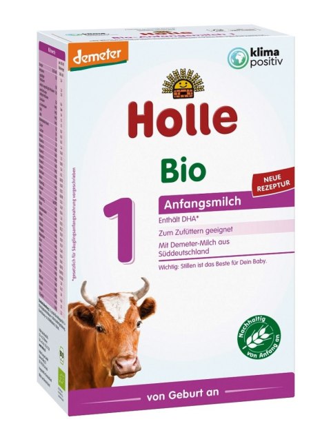 MLEKO KROWIE 1 POCZĄTKOWE DLA NIEMOWLĄT DEMETER BIO 400 g - HOLLE