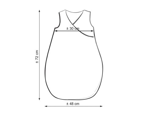 Śpiworek niemowlęcy całoroczny ocieplany 75 cm- sky adventure