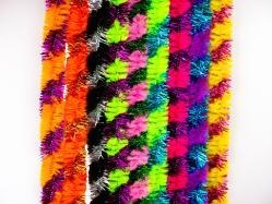 Druciki pluszowe przeplatane metalizowane mix kolorów 9mm x 50cm dp-0217