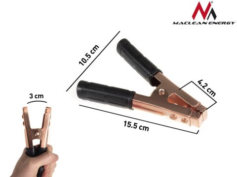 MCE37 Krokodylki 600A, miedziowane - 2 sztuki