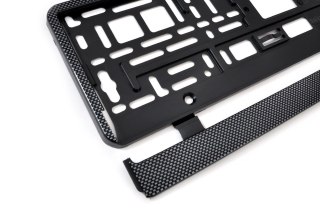 Ramka tablicy rejestracyjnej carbon elastyczna amio-01165