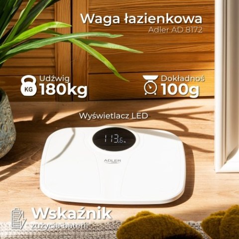 AD 8172 white Waga łazienkowa - 180kg