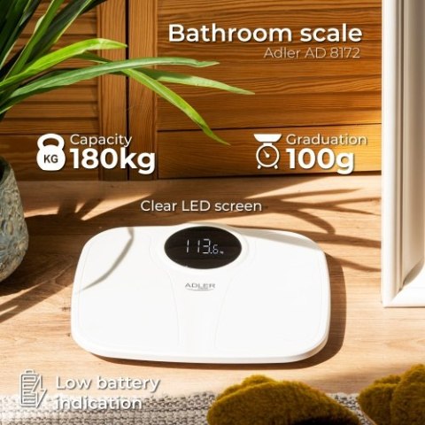 AD 8172 white Waga łazienkowa - 180kg