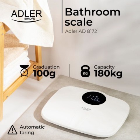 AD 8172 white Waga łazienkowa - 180kg