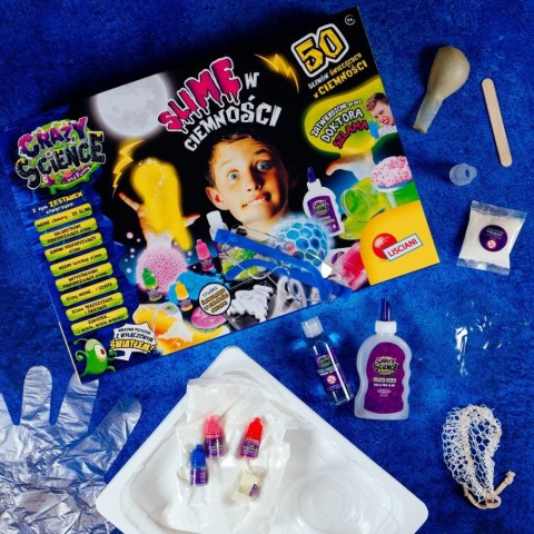 Zestaw naukowy crazy science slime w ciemności