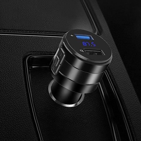 Transmiter samochodowy FM MP3 Bluetooth z ładowarką USB LCD