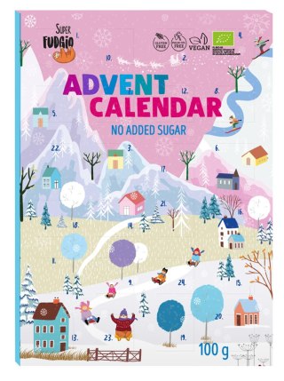 KALENDARZ ADWENTOWY (CZEKOLADKI KOKOSOWE BEZ DODATKU CUKRÓW BEZGLUTENOWE) BIO 100 g - ME GUSTO (SUPER FUDGIO) (PRODUKT SEZONOWY)