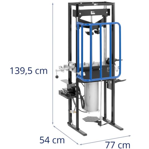 Ściągacz pneumatyczny do sprężyn 410 mm śr. 105-180 mm 1 t 8 bar