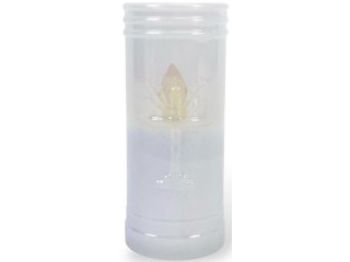 Świeczka LED/wkład do zniczy 13,5cm z krzyżem 42099