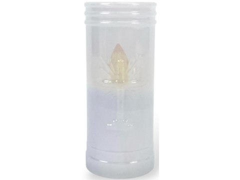 Świeczka LED/wkład do zniczy 13,5cm z krzyżem 42099