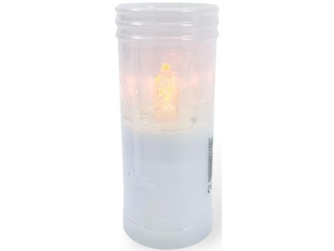 Świeczka LED/wkład do zniczy 13,5cm z krzyżem 42099