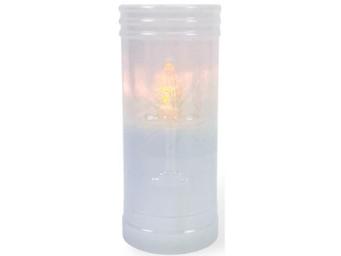 Świeczka LED/wkład do zniczy 13,5cm z krzyżem 42099