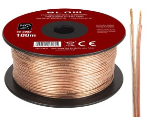 73-323# Przewód głośnikowy 2x0,75mm przezroczysty