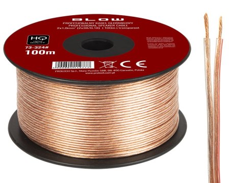 73-324# Przewód głośnikowy 2x1,00mm przezroczysty