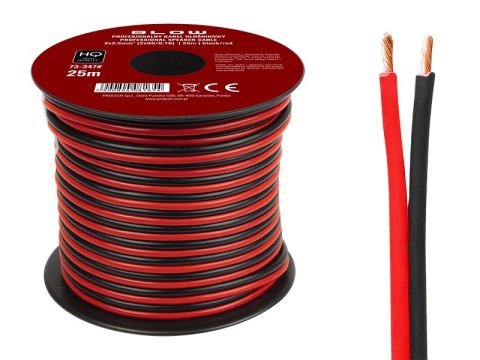 73-347# Przewód głośnikowy 2x2,50mm czarno-czerwony 25m