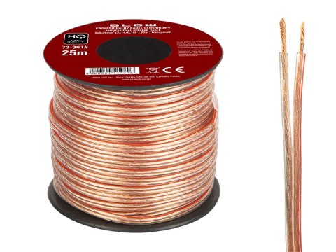 73-361# Przewód głośnikowy 2x0,35mm przezroczysty 25m