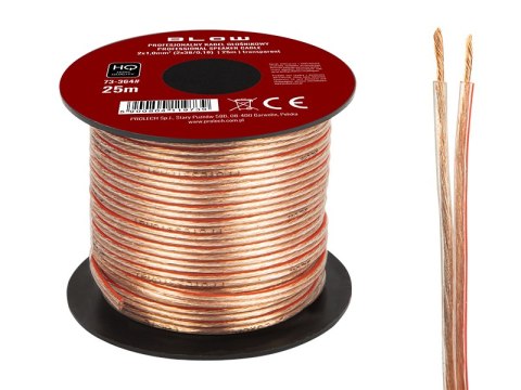 73-364# Przewód głośnikowy 2x1,00mm przezroczysty 25m