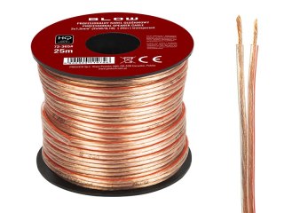 73-365# Przewód głośnikowy 2x1,50mm przezroczysty 25m