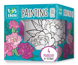 Kubek do kolorowania kwiaty peonie