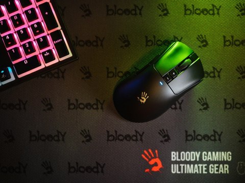 Mysz A4TECH BLOODY R73 ULTRA BLACK WRLS 2,4G+USB (Black)