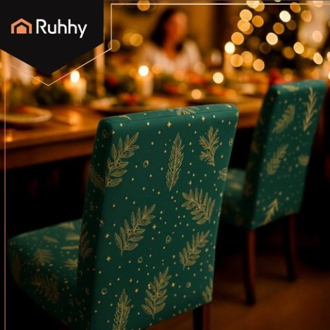 Pokrowce na krzesła 6szt. św. zielone Ruhhy 26637