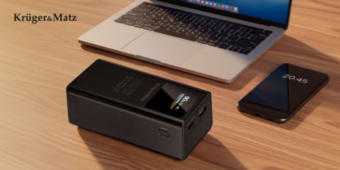 PowerBank Kruger&Matz 20000 mAh Li-ion 65W z funkcją QC oraz PD