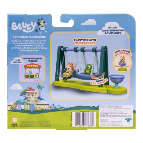Bluey zestaw z figurkami żółw i huśtawka