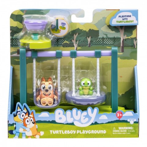 Bluey zestaw z figurkami żółw i huśtawka