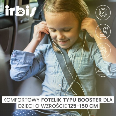 FOTELIK IRBIS I-SIZE GREY MELANGE (125-150)