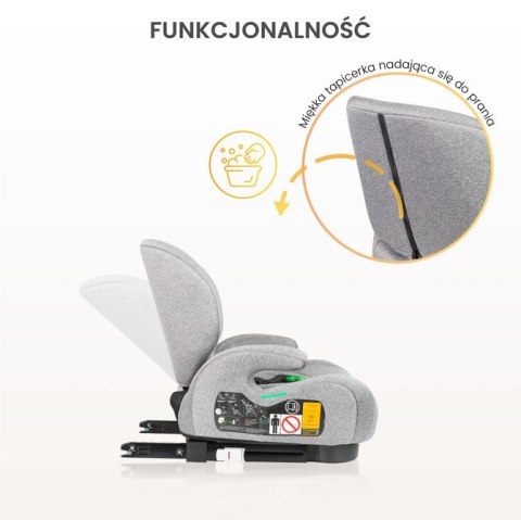 FOTELIK IRBIS I-SIZE GREY MELANGE (125-150)