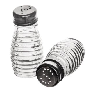 Solniczka pieprzniczka szklana przyprawnik zestaw do soli i pieprzu 2 sztuki