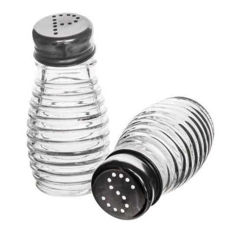 Solniczka pieprzniczka szklana przyprawnik zestaw do soli i pieprzu 2 sztuki